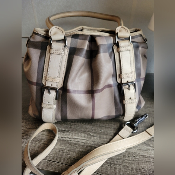 Burberry smoke check coated canvas bag - Picture 2 of 10